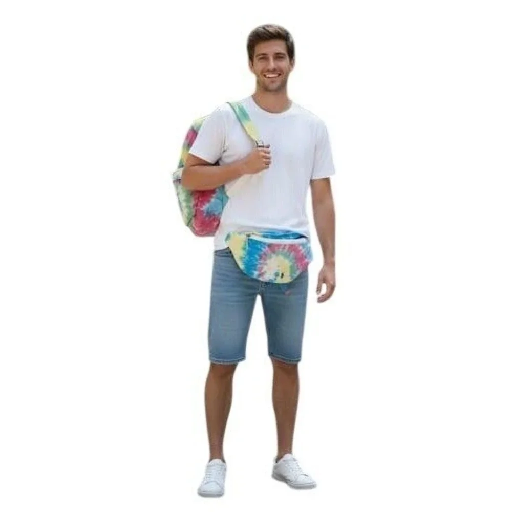Polo Ralph Lauren Tie Dye Backpack Fanny Pack Set Travel School‎ Bag NEW
